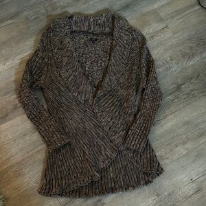 Apt. 9 Brown Ribbed Cardigan, Size 2x